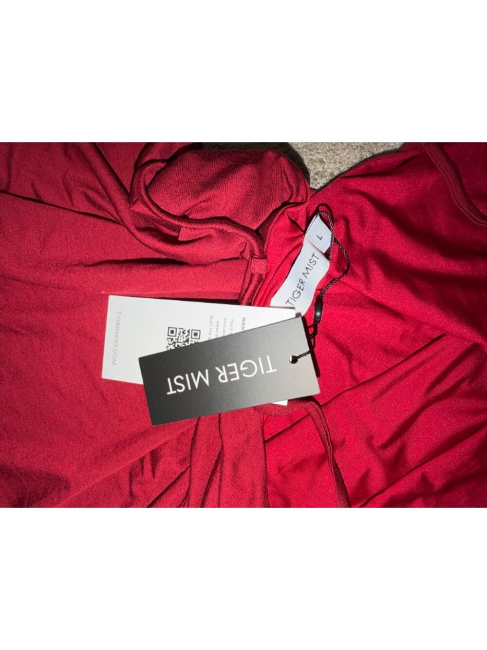 Tiger Mist Red Backless Mini Dress Size Large NWT - Picture 3 of 3